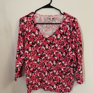 Talbots Floral Spring Sweater